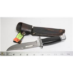 VINTAGE BUCK #119 HUNTING KNIFE AND SHEATH.