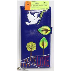 PEACE + LOVE DESIGN WALLET BY SHAG WEAR CANADA