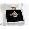 Image 1 : ESTATE AMETHYST COLORED STONE RING SIZE 9.5