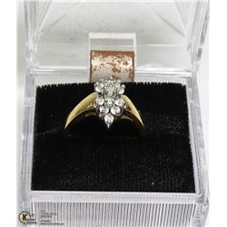 ESTATE CLUSTER GEMSTONE RING SIZE 9