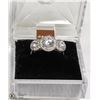 Image 1 : ESTATE LADIES 3 STONE RING SIZE 7.5