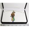 Image 1 : RHINESTONE PARROT PENDANT WITH CHAIN