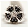 Image 1 : 27) 14 KT WHITE GOLD COLOURED BLACK DIAMOND