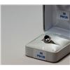 Image 3 : 35)14KT WHITE GOLD COLORED BLUE DIAMOND RING