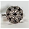 Image 1 : 38) 14KT WHITE GOLD COLORED BLACK DIAMOND