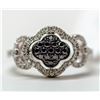 Image 1 : 39)14KT WHITE GOLD COLOURED BLACK DIAMOND