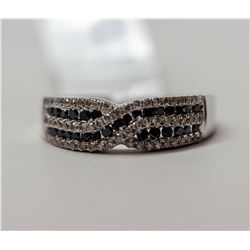 40) 14KT WHITE GOLD COLOURED BLACK DIAMOND