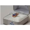 Image 3 : 41) 14KT ROSE GOLD TANZANITE & DIAMOND PENDANT.