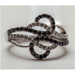 43) 10KT WHITE GOLD COLORED BLACK DIAMOND