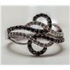Image 1 : 43) 10KT WHITE GOLD COLORED BLACK DIAMOND