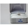 Image 3 : 44) 14KT WHITE GOLD DIAMOND SOLITAIRE RING. SIZE 6