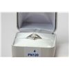 Image 3 : 4) 14KT WHITE GOLD CUT DIAMOND RING, SIZE 6