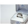 Image 3 : 12) 10KT WHITE GOLD BLACK DIAMOND RING,