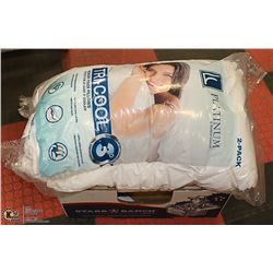 2 PACK PLATINUM TRI-C00L MEMORY FIBER PILLOWS -
