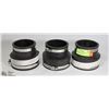 Image 1 : SET OF 3 AQUA DYNAMIC 4" TO 3" FLEXIBLE COUPLERS