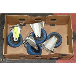 SET OF 4 GENERAL PURPOSE 3" WHEELS