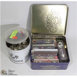 TWO TINS WITH COLLECTOR SPOONS