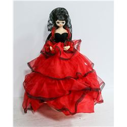 2 FOOT TALL CLOTH DOLL RED DRESS