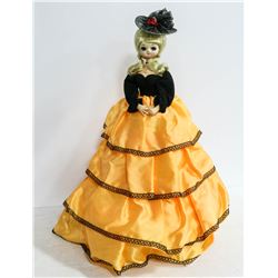 2 FOOT TALL CLOTH DOLL YELLOW DRESS