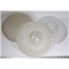 Image 2 : LOT OF 3 VINTAGE GLASS LAMP SHADES