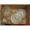 Image 1 : BOX OF GLASS ASHTRAYS CANDY DISHES AND MORE