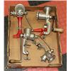 Image 1 : FLAT OF VINTAGE MEAT GRINDERS