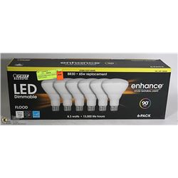 ENHANCE BR30 SOFT WHITE LED LIGHT 6 PACK