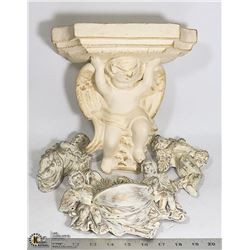 INDOOR WHITE ANGEL FIGURES -1 WALL LEDGE  10" TALL