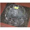 Image 1 : CUT GLASS PUNCH BOWL SET