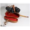 Image 1 : VINTAGE BINOCULARS WITH LEATHER CASE