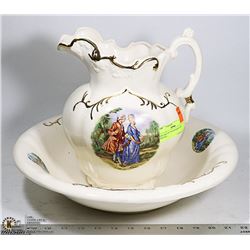 DECORATIVE WASH BASIN AND PITCHER