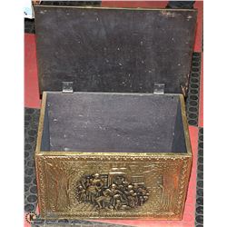 BRASS LOG BOX 18 W 12 D 11 T