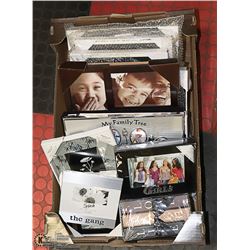 FLAT OF ASSORTED NEW PICTURE FRAMES & MORE