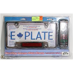 ELECTRONIC SCROLLING LICENSE PLATE FRAME