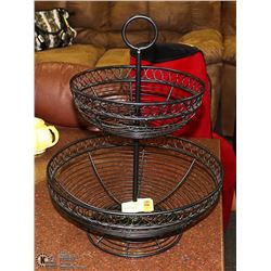 METAL 2 TIER FRUIT BASKET