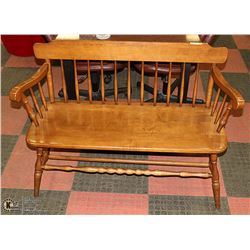 ESTATE VILAS MAPLE WOODEN BENCH