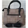 Image 2 : NEW BROWN/ WHITE/ RED PLAID TWEED LADIES PURSE