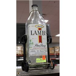 VINTAGE LAMBS RUM TEXAS MICKEY WITH STAND