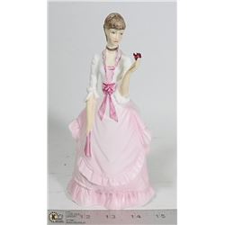 ROYAL WORCHESTER FINE BONE FIGURINE- PINK LADY