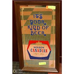 VINTAGE MOLSON CANADIAN MIRRORED PICTURE