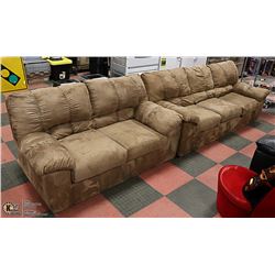 MICROFIBRE 3 SEATER SOFA AND A LOVESEAT