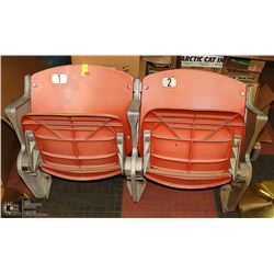TWO 1960'S EDMONTON ESKIMOS STADIUM SEATS ROW 33