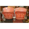 Image 1 : TWO 1960'S EDMONTON ESKIMOS STADIUM SEATS ROW 33
