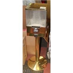 BRASS 4 IN 1 CANDY BUBBLE GUM MACHINE WITH KEYS