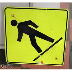 PEDESTRIAN CROSSING STREET SIGN