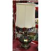 Image 1 : VINTAGE GLASS AND METAL TABLE LAMP