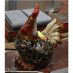CERAMIC ROOSTER ORNAMENT