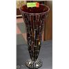 Image 1 : MOSAIC STAINED GLASS COVERED VASE 15" TALL