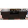Image 1 : BLACK TELEVISION CONSOLE STAND, 71 X 29 X 17