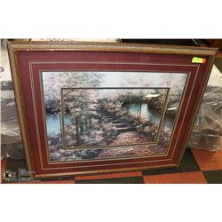 FRAMED LANDSCAPE PRINT, 44 X 32